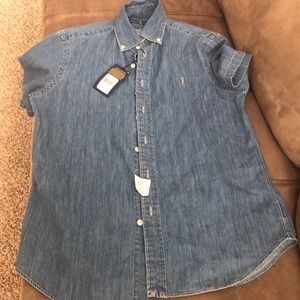Men’s denim polo